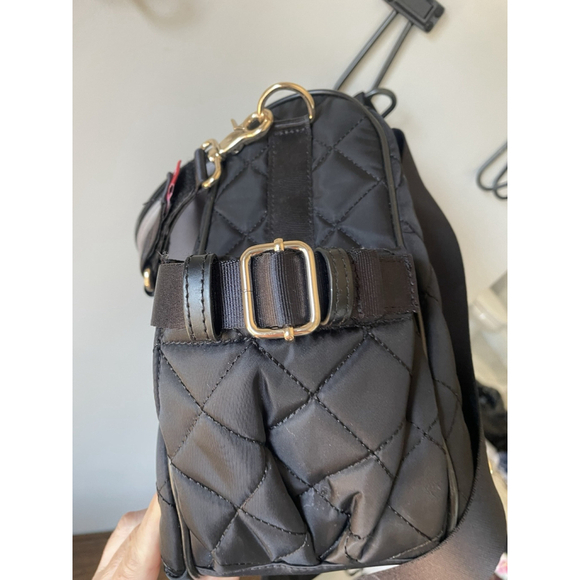 Storksak Poppy Convertible Black Quilted Diaper Bag Missing Changing Pad - Picture 7 of 10